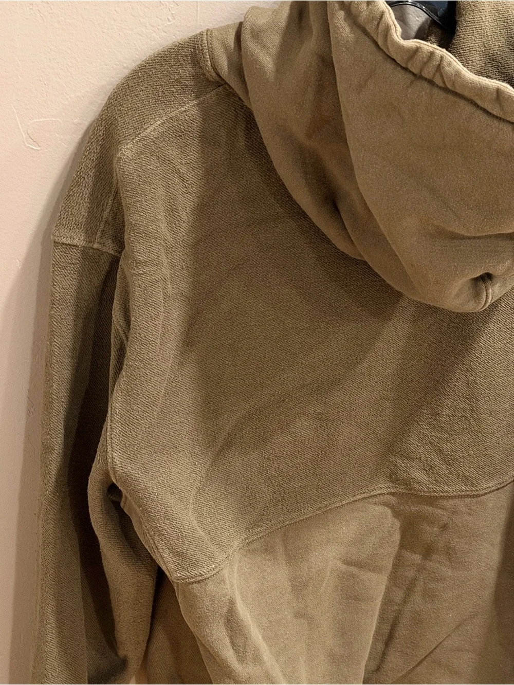J. Crew Olive Green Thick Textured Cotton Hoodie EUC #453